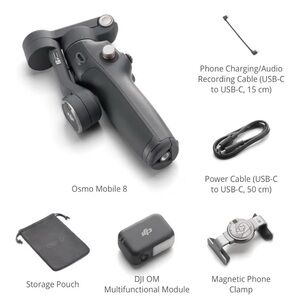 DJI Osmo Mobile 8 in Black with Accessories